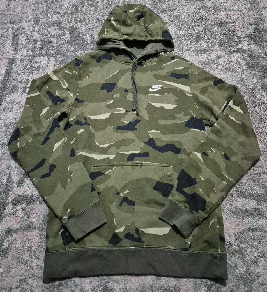 Nike Sportswear Camo Hoodie Men's Small in Green