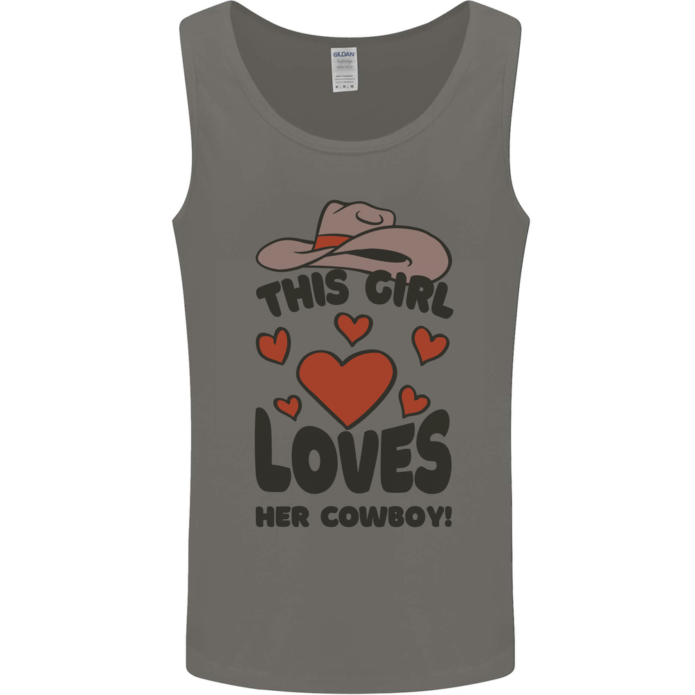 This Girl Loves Her Cowboy Mens Vest Tank Top