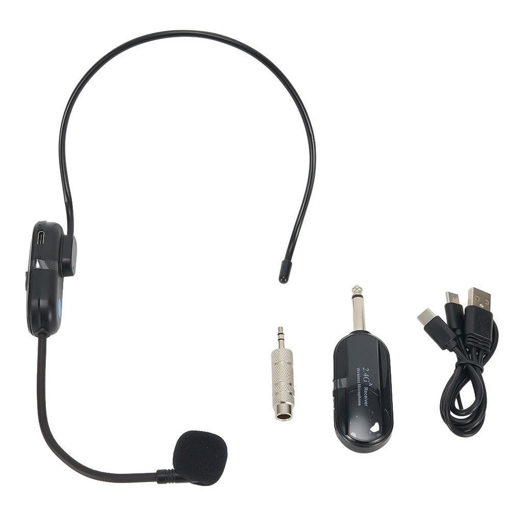 2.4G Wireless Headset Microphone with 160FT Range for Teaching and Outdoor Speeches