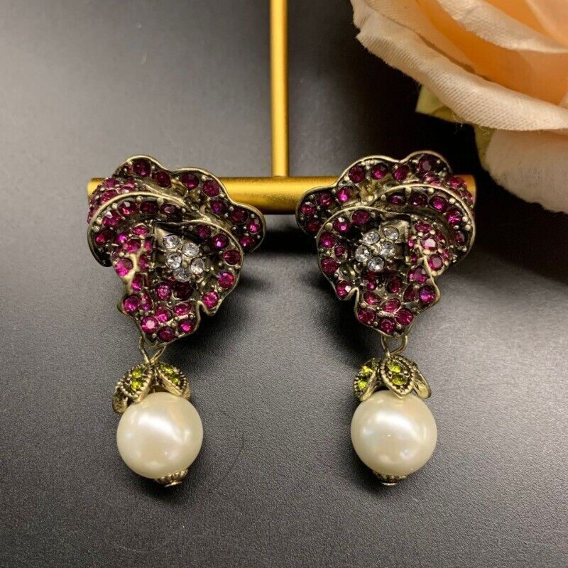Vintage Colorful Retro Exquisite Trendy Statement Earrings  