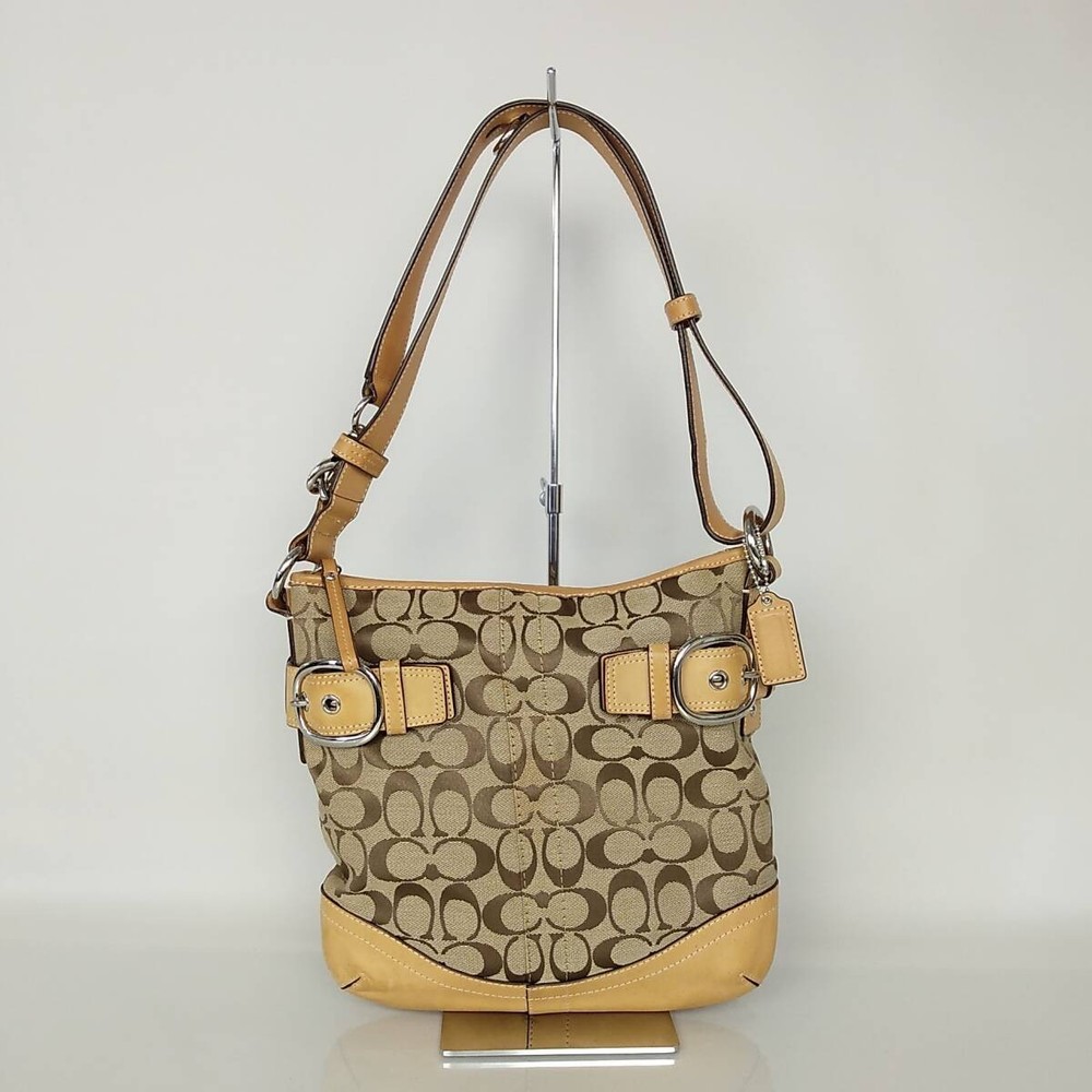 Coach Signature Shoulder Bag in Light Brown - Style 71B74
