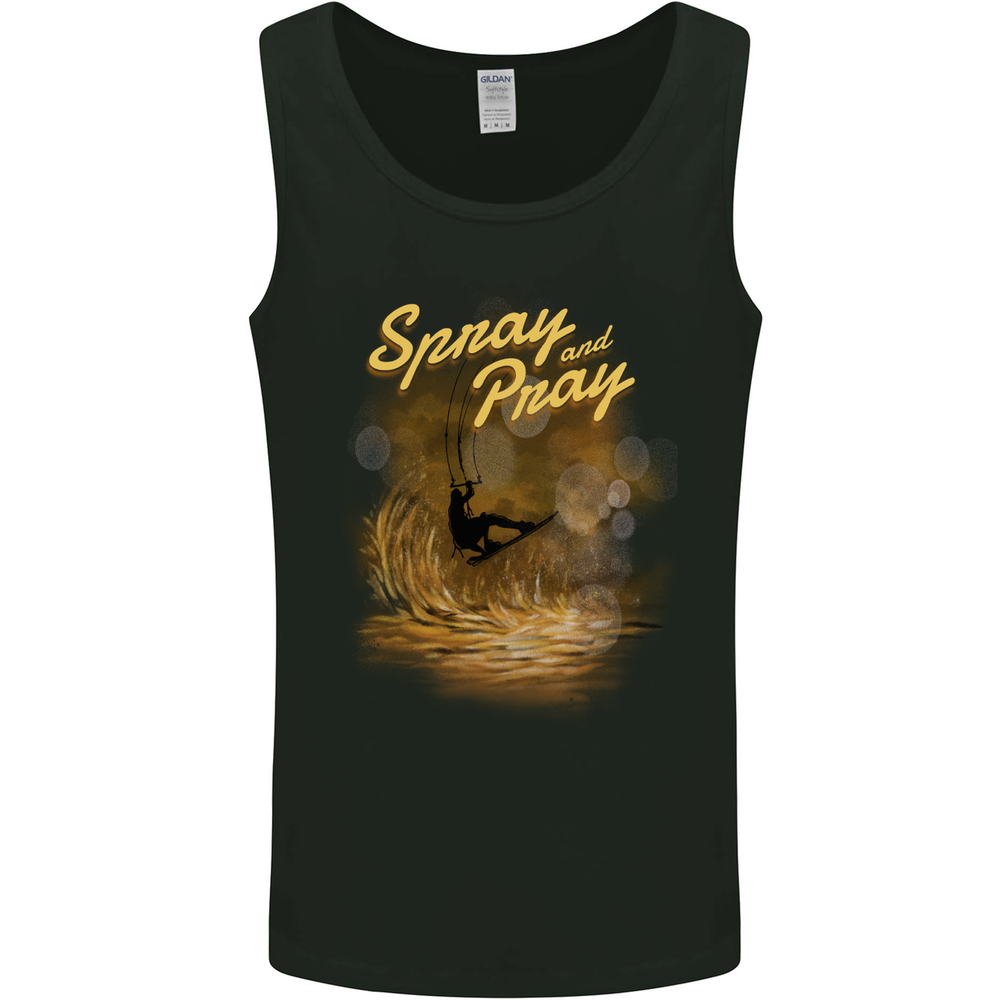 Kitesurfing Spray and Pray Mens Vest Tank Top
