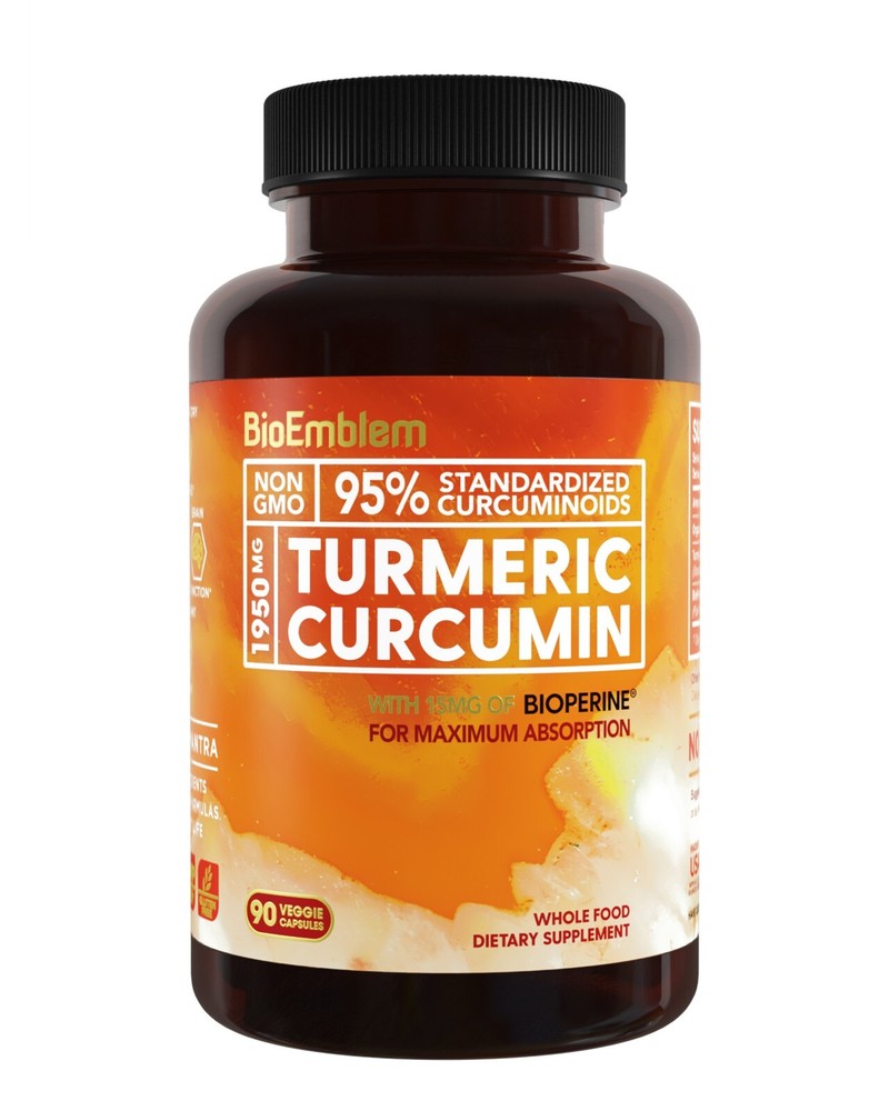 BioEmblem Turmeric Curcumin with BioPerine for Enhanced Absorption 30-Day Supply