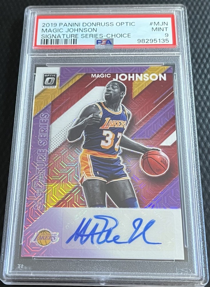 2019 Magic Johnson PSA 9 Panini Donruss Optic Signature Series Choice #SS-MJN
