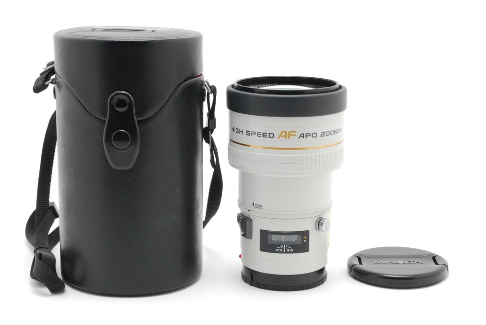 Minolta AF APO Tele 200mm f/2.8 Lens for Sony A Mount with Case Mint Condition