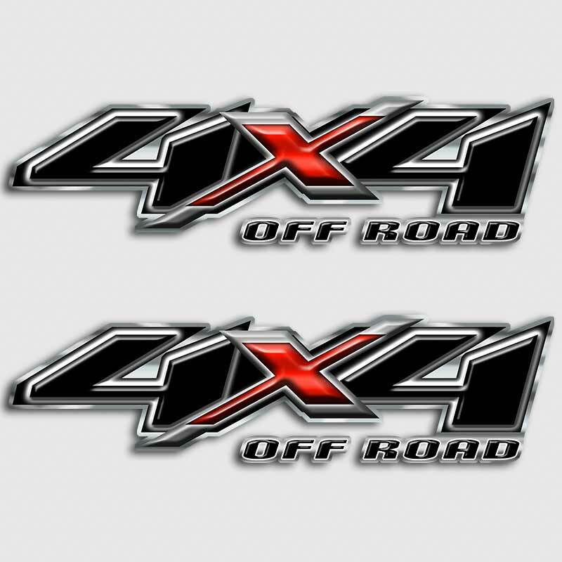Black Red 4x4 Off Road Truck Vinyl Decal Sticker for  Chevy Silverado GMC Sierra