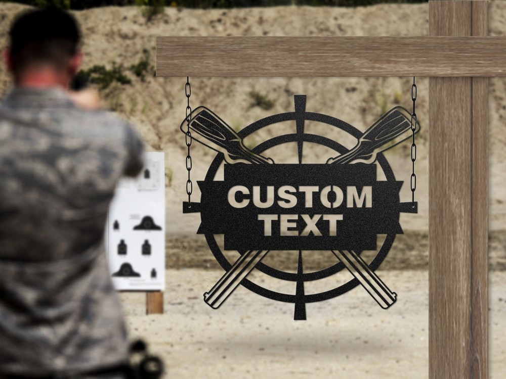 Custom Gun Sign, Camp sign, Metal Veteran Gift Sign, Personalized Gun Sign Metal