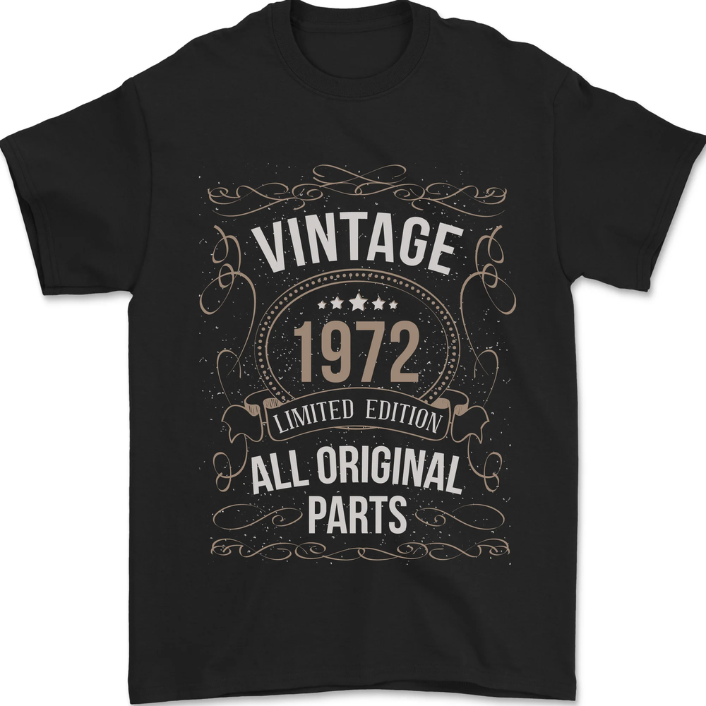 52nd Birthday Limited Edition 1972 Mens T-Shirt 100% Cotton
