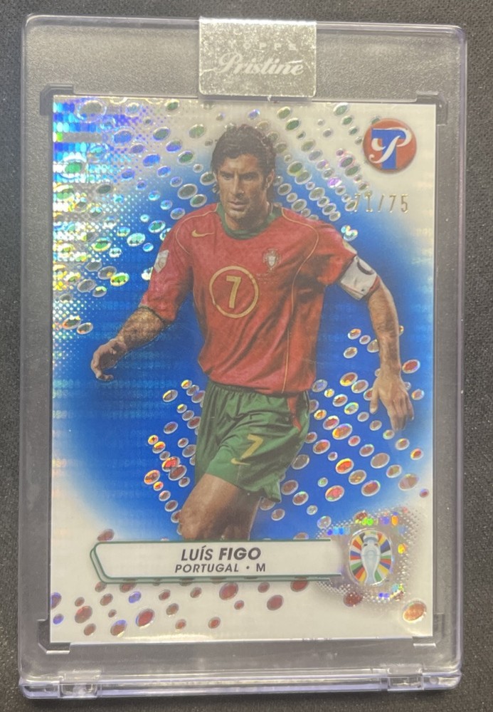 2023 Topps Pristine UEFA Road To Euro 2024 #136 Luis Figo Blue Pristine #/75