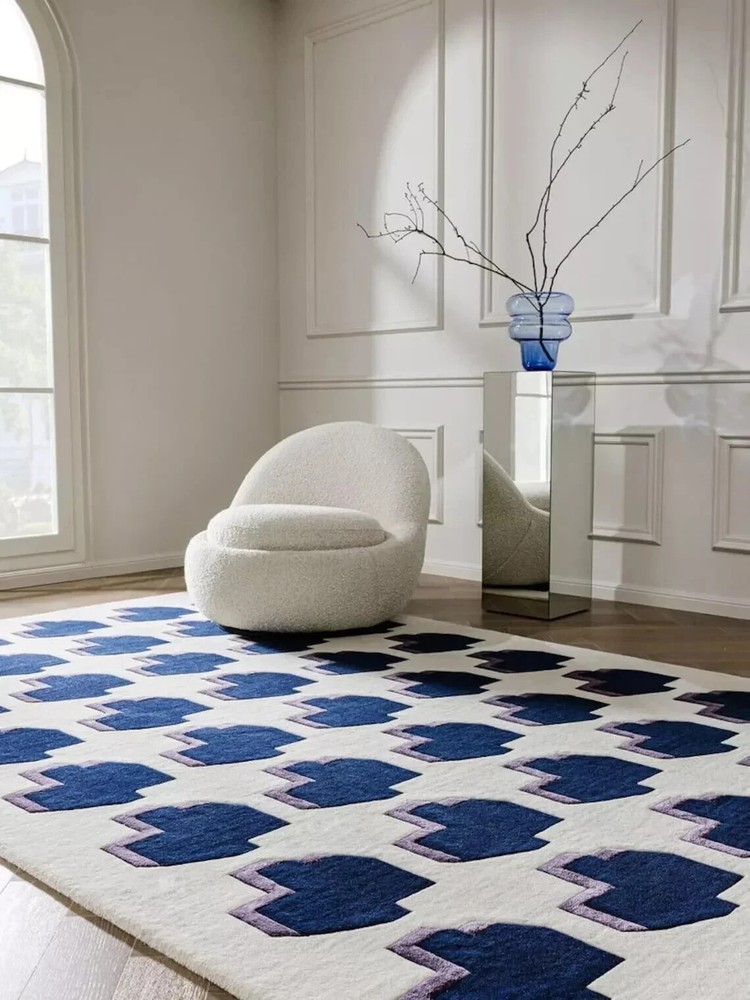 Hand Tufted 100 % Nz Wool Modern Carpet Bedroom Living  Handmade  Color Multi