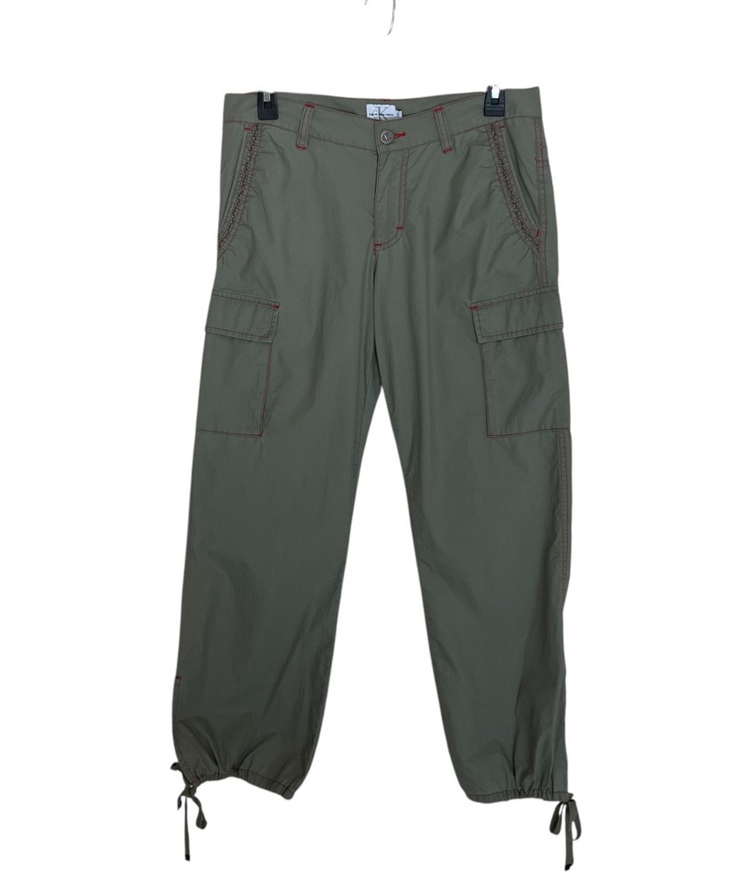 Calvin Klein | Vintage 90s Y2K Olive Green Jogger Pants Size 5 Cargo Utility