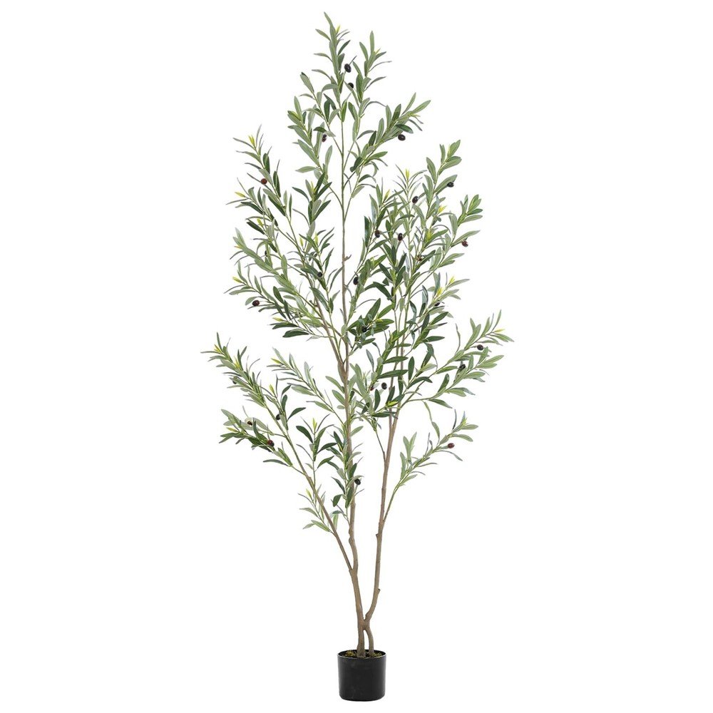 6ft Faux Olive Tree Potted Artificial Plant for Indoor Decor