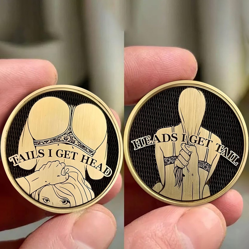 Funny Heads & Tails Coins,Heads I Get Tail - Tails I Get Head Double Side Coin .