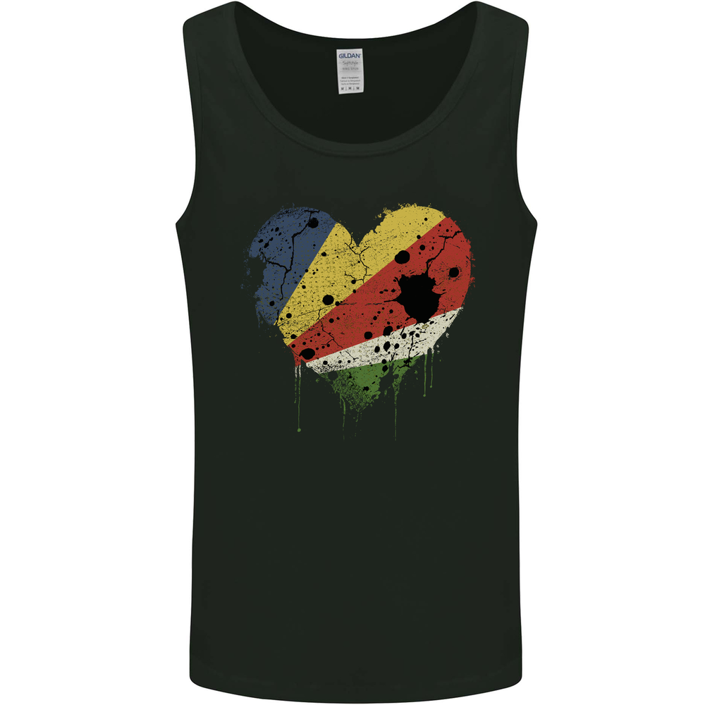 Love Seychelles Flag Seychellois Day Football Mens Vest Tank Top
