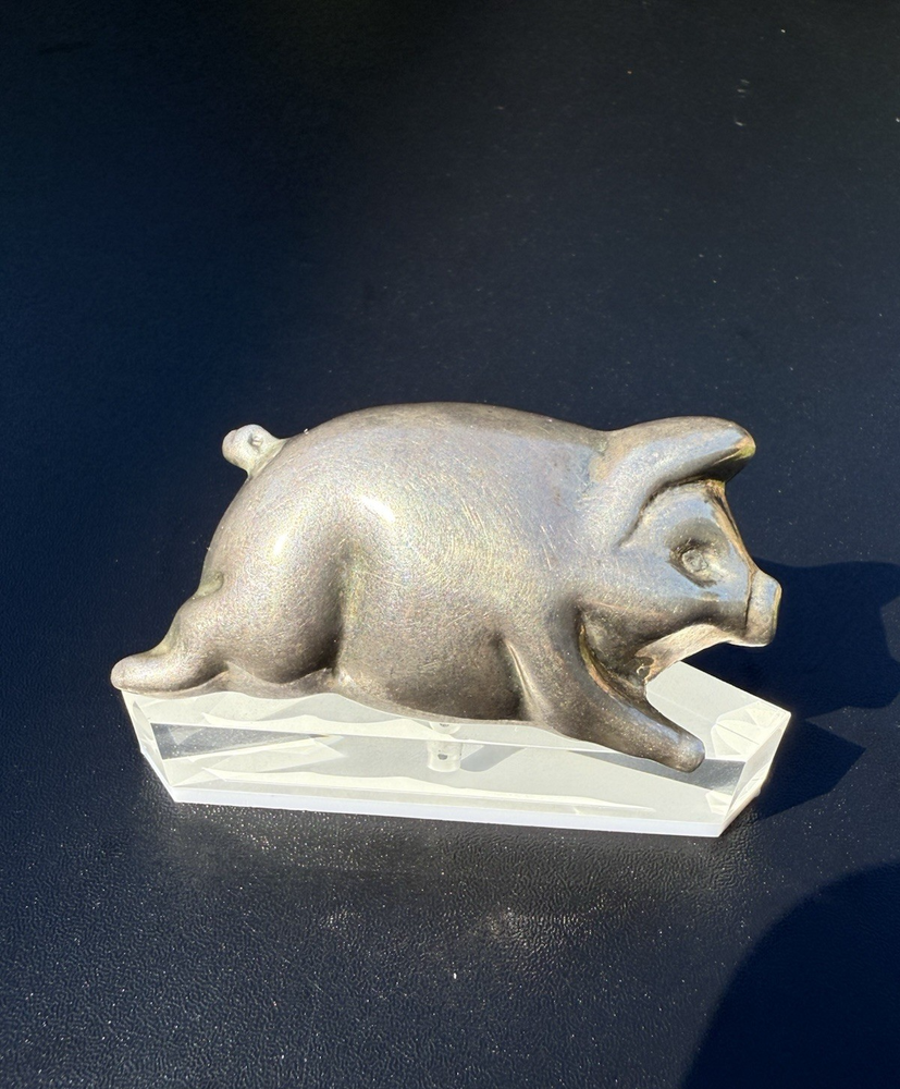 VTG Sterling Silver 925 Piglet Brooch Pin Pendant Adorable Piggy Charm