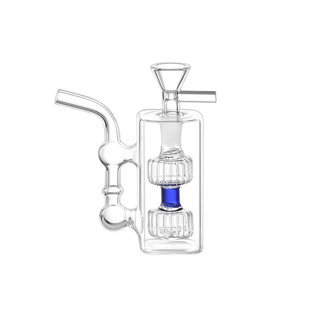 3.5 Inch Small Glass Bong with Perc and 10mm Bowl for Smooth Smoking