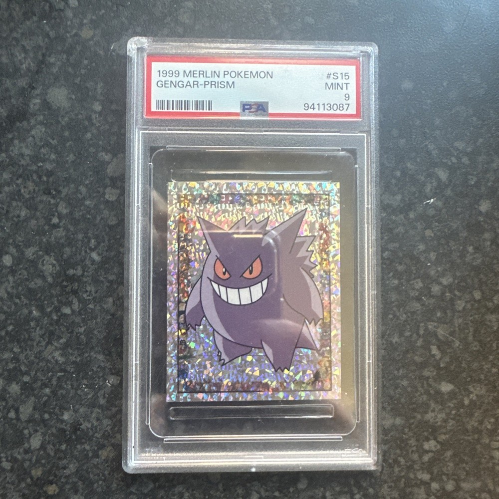 1999 Pokemon Gengar S15 Merlin Prism Sticker PSA 9 Graded Rare Card