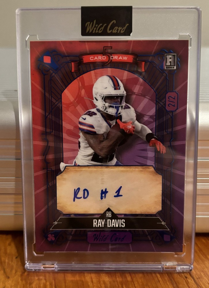 2024 Wild Card 5 Card Draw Ray Davis Rookie Autograph 2/2 Color Match