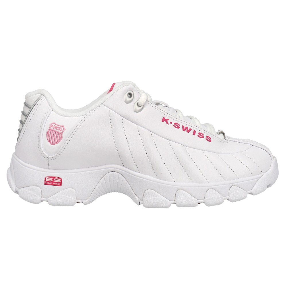 K-Swiss St329 CMF Womens White Lace-Up Casual Sneakers 93426-156