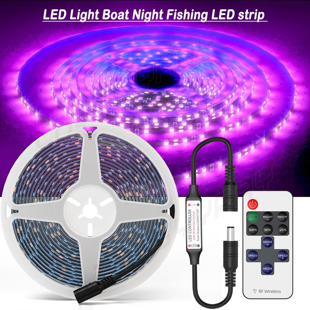 UV led strip light 365nm 3528 60led/m Flexible black light UV Resin Curing 12V