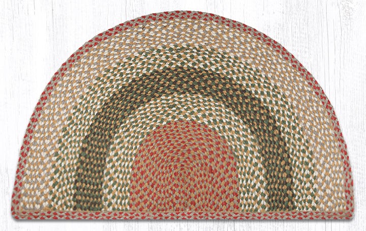 Olive Burgundy Gray Large Earth Rug Slice 24x39 Inch SC-24
