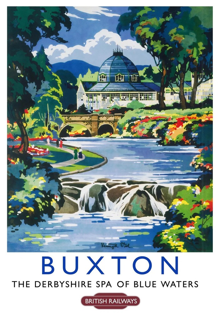 Buxton Britain By Train British Railways Vintage Travel Poster Print
