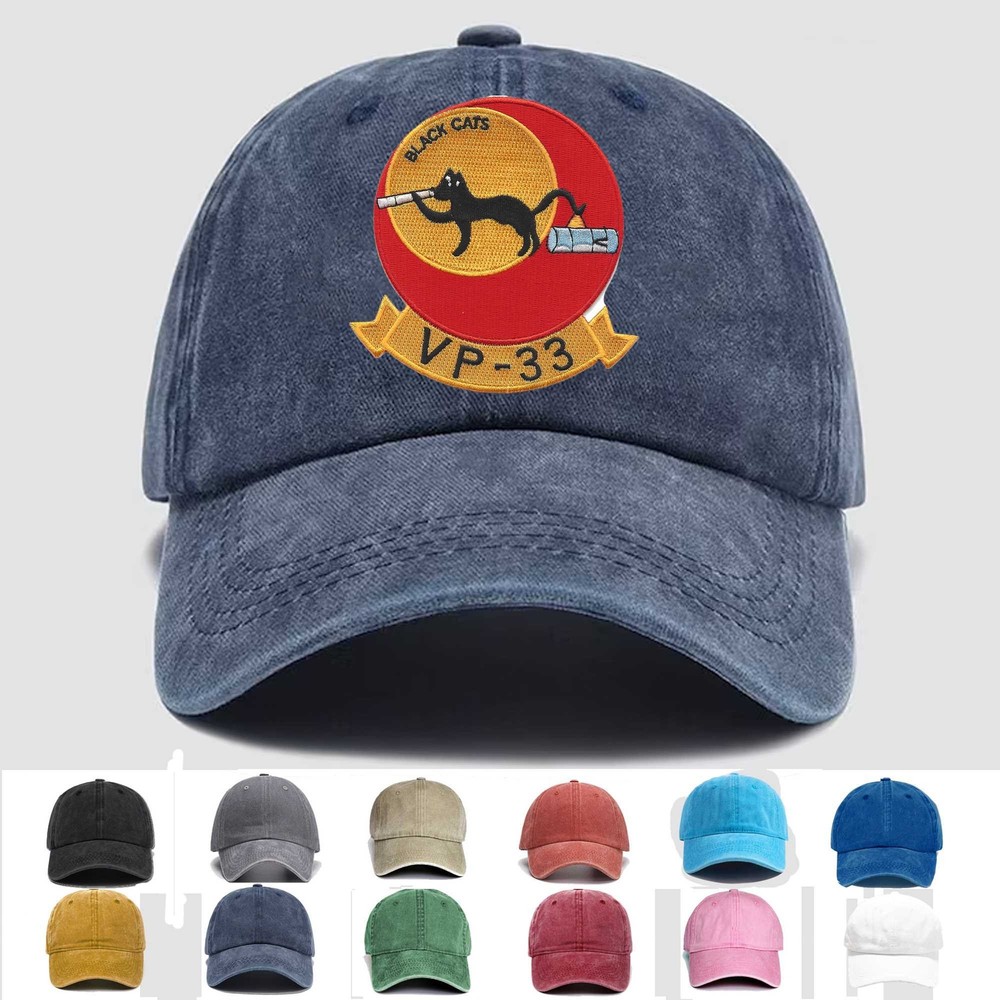 Custom Embroidered Hat VP-33 Patrol Squadron, Veteran Cap, Trucker Hat, Gift