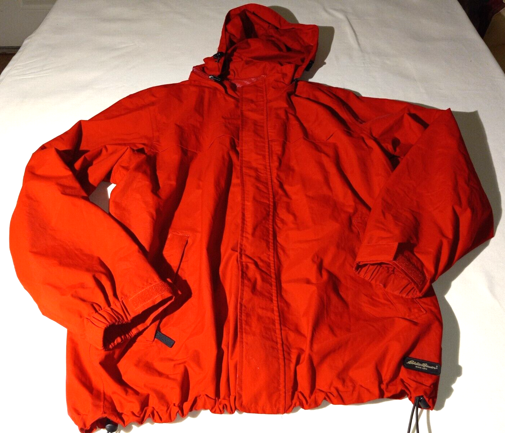Red Hooded Jacket Eddie Bauer  Size Large