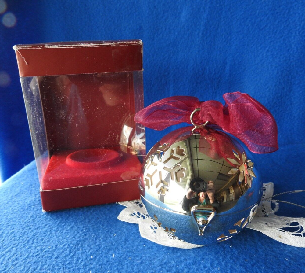 Lenox Silver Plated Holiday Giving Ball with Snowflakes for Friends