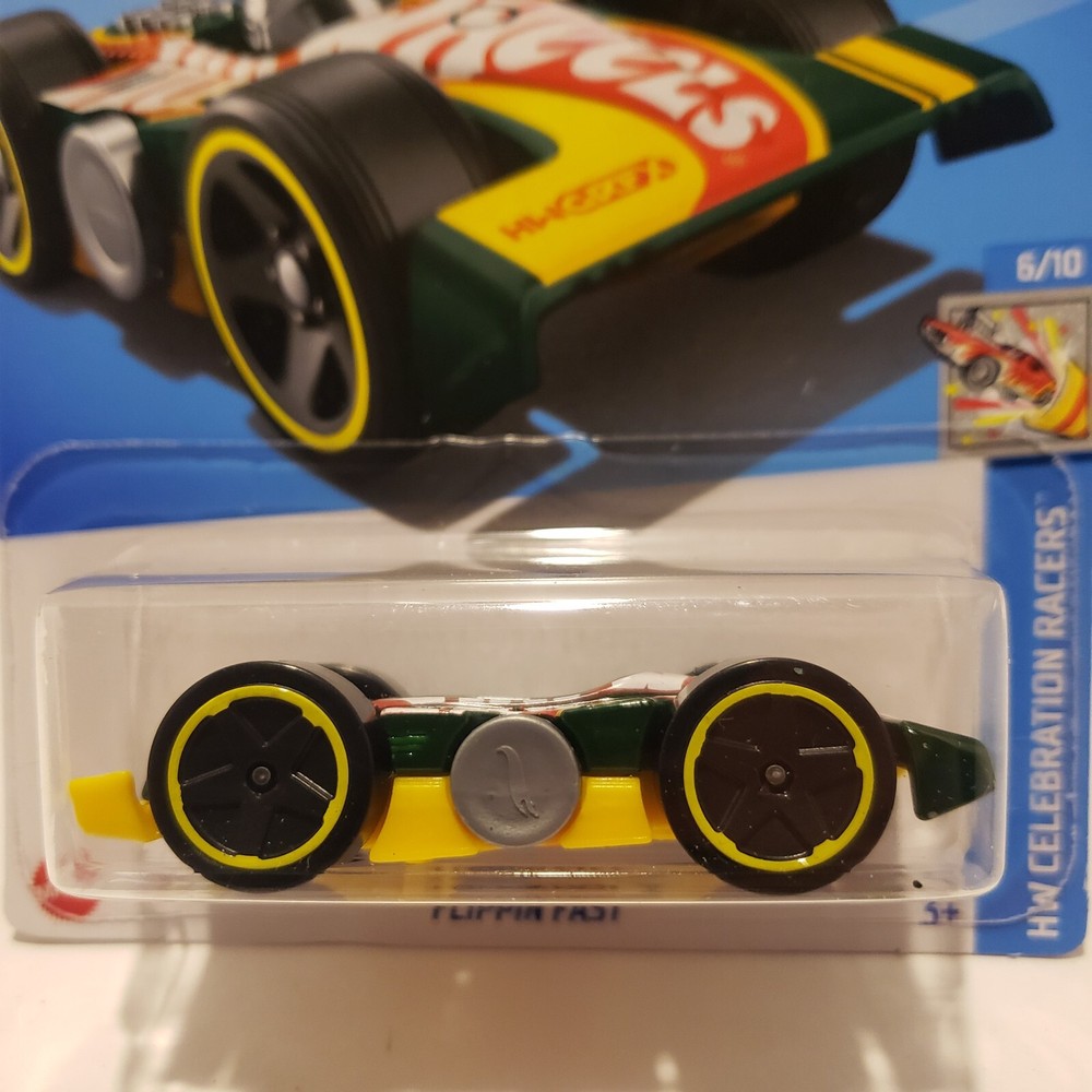 HOT WHEELS FLIPPIN FAST GREEN/YELLOW 6/10 HW CELEBRATION RACERS