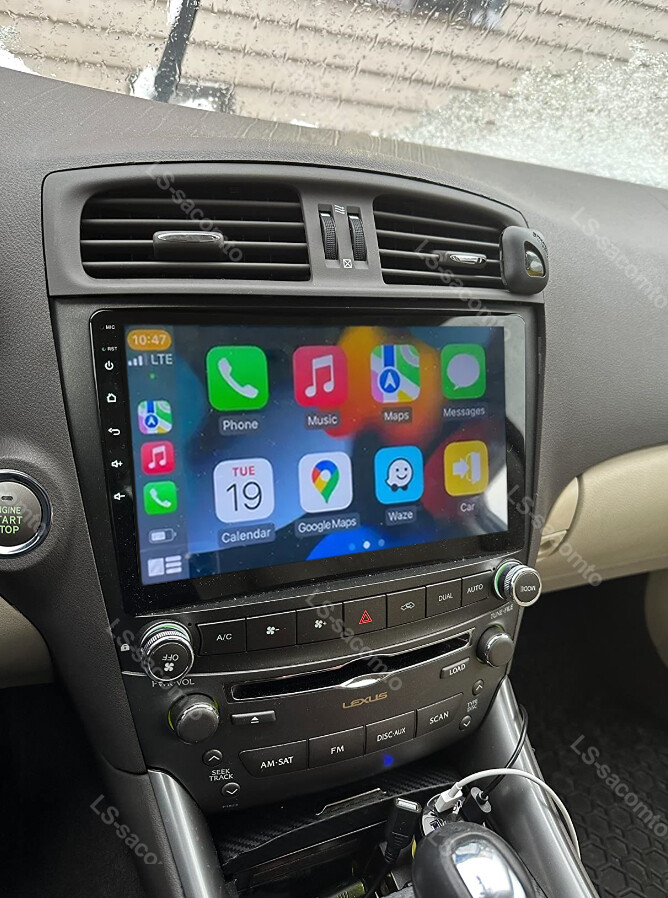 For 2006-2012 Lexus IS250 IS350 Android 14 Apple CarPlay Car Stereo Radio GPS