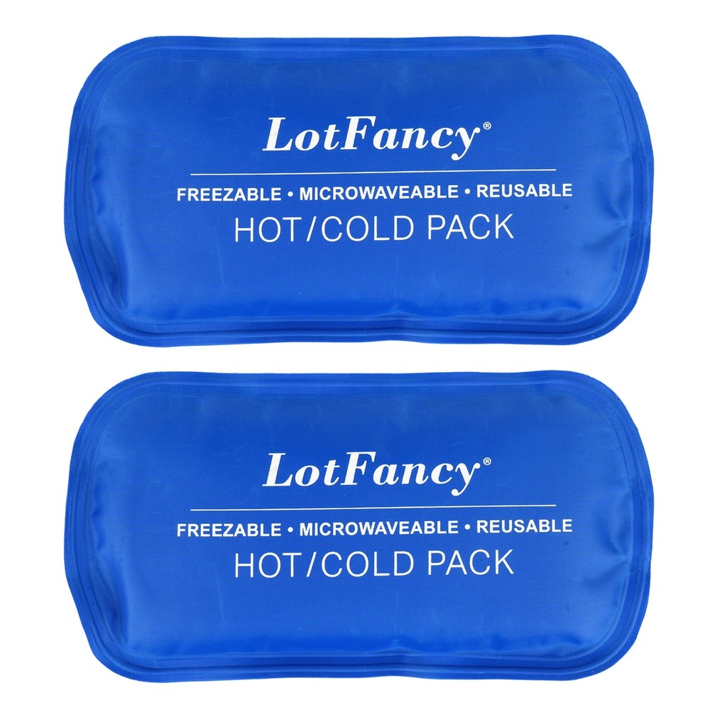 Gel Ice Packs, 2pc Reusable Hot Cold Pack for Therapy, Heating Cooling Gel Pa...