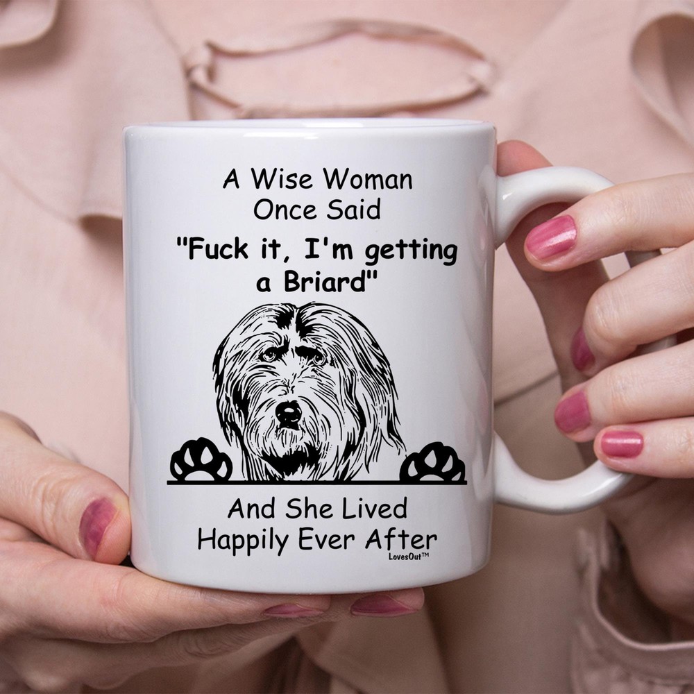 Funny Briard Gift White Coffee Mug Perfect For Women And Dog Lovers