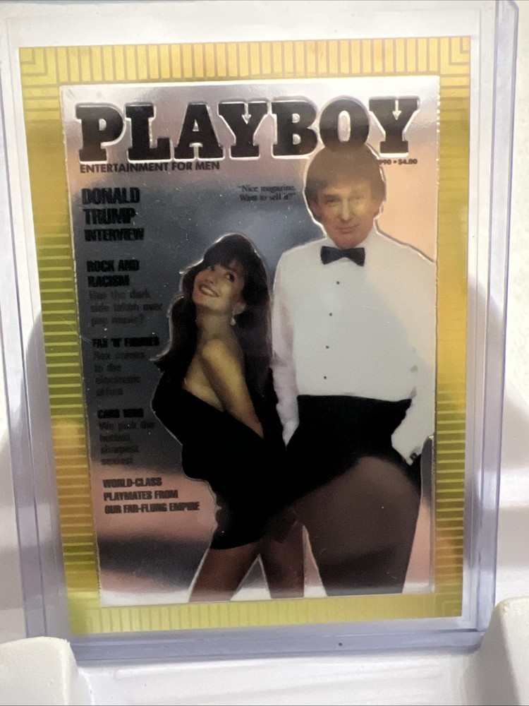 Donald Trump - 1995 Playboy Chromium Cover Cards 1st Edition Rookie Card
