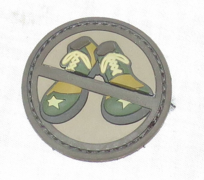 Milspec No Clown Shoes 2 inch Morale PVC Patch Hook Fastener