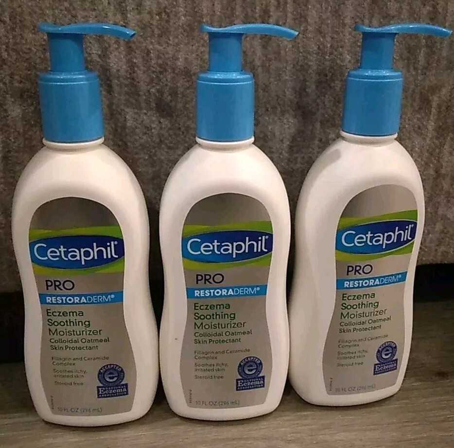 3 Pack Cetaphil Pro Eczema Soothing Moisturizer, 10oz. Unknown EXP*