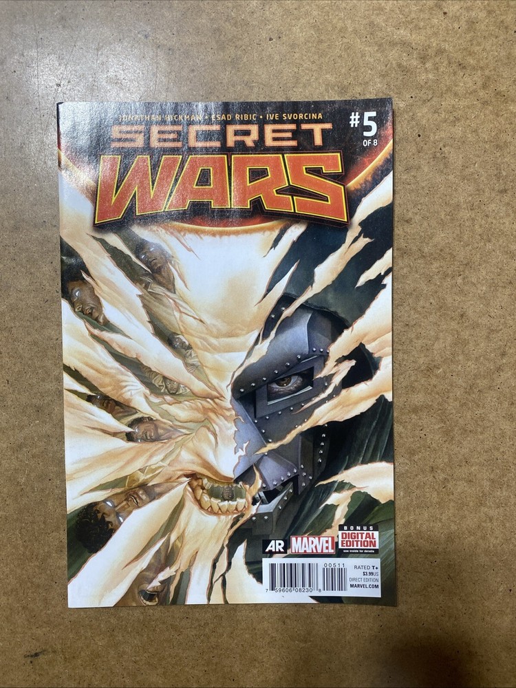 Secret Wars #5 (2015) Alex Ross Doctor Doom Deadpool & Wolverine NM- Hickman