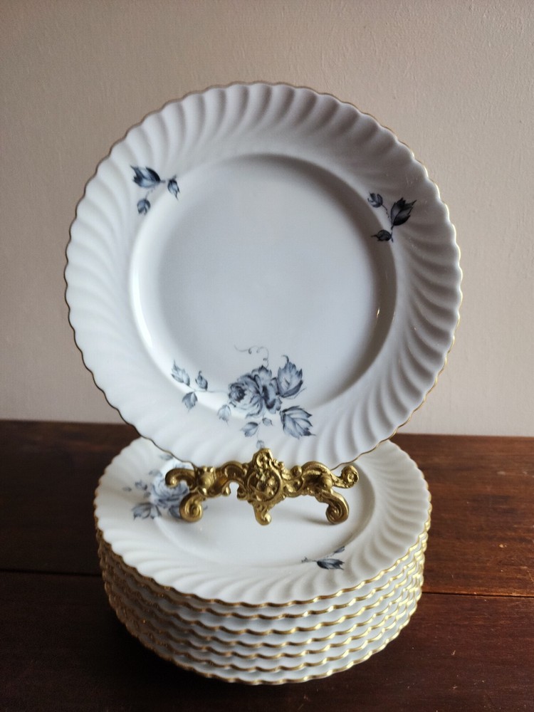Set of 8 VTG Silver Dawn By Kaiser Salad Plates 8