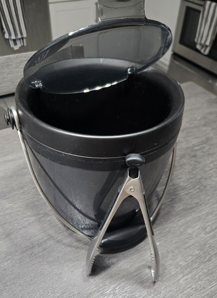 OXO Good Grips Ice Bucket with Stainless Steel Tongs for Easy Serving