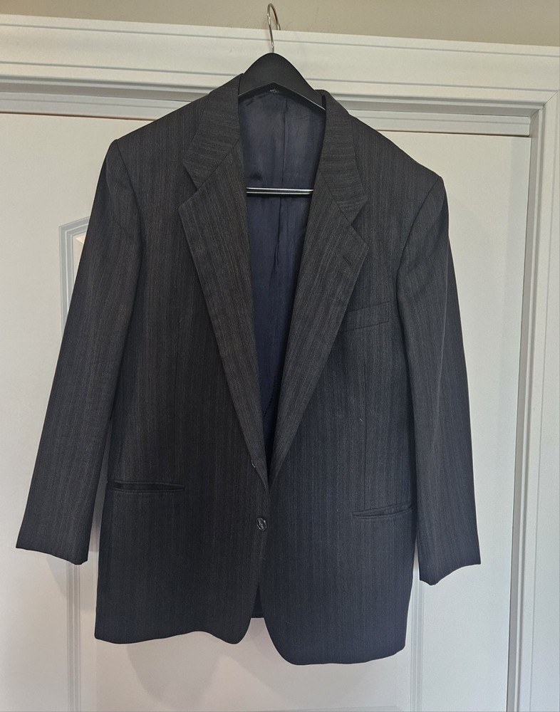 Giorgio Armani Men 42L Charcoal Gray Sport Blazer Suit Jacket