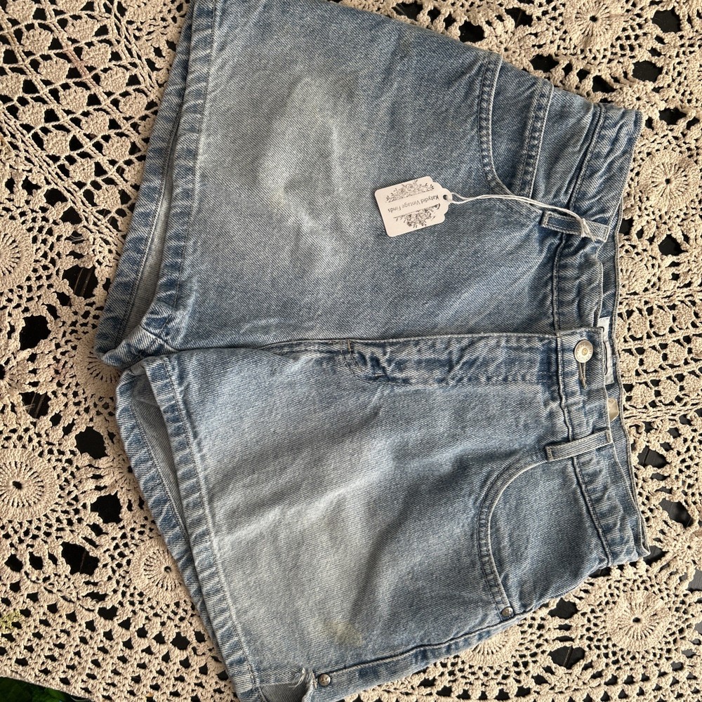 Vintage Xhilaration Shorts light denim Blue Mid High Rise Y2K 90s grunge