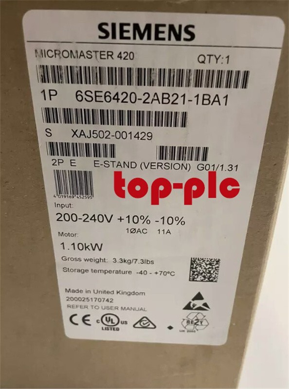 New Siemens 6SE6 420-2AB21-1BA1 / 6SE6420-2AB21-1BA1