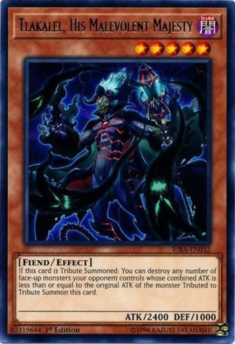 Tlakalel His Malevolent Majesty RIRA-EN032 Rare 1st Edition NM Yugioh