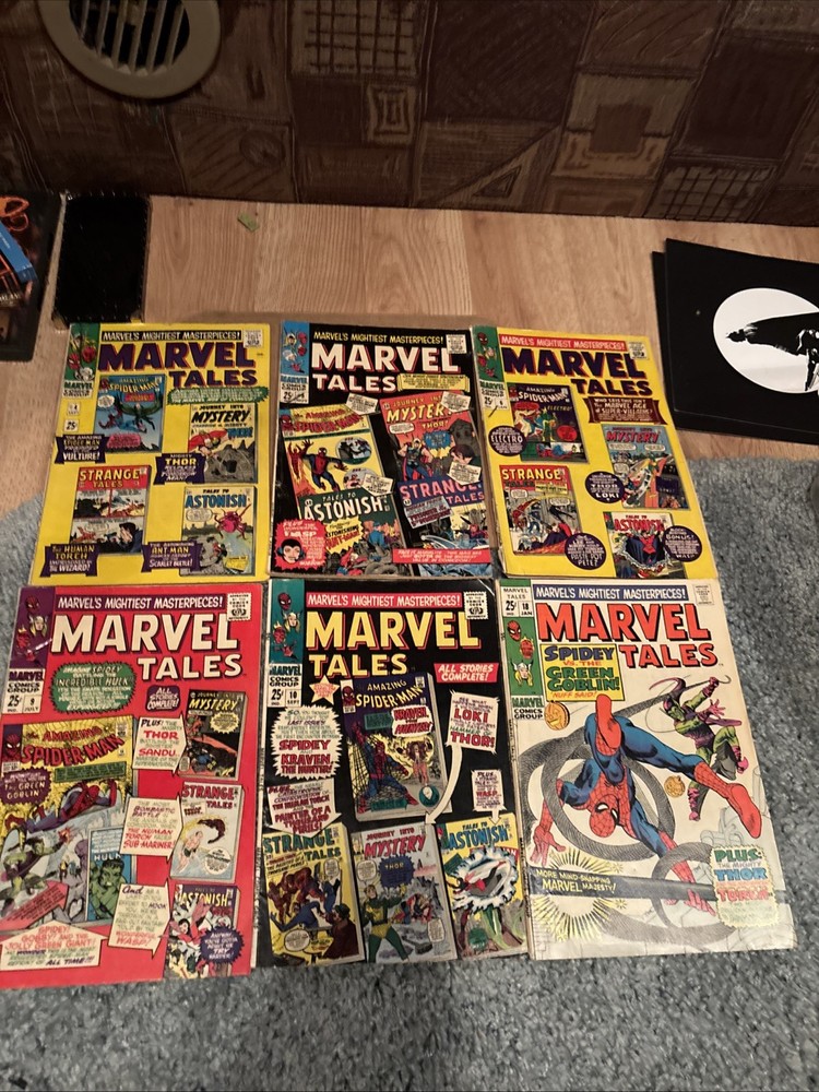 Marvel Tales #4, 5, 6, 10, 18 Lot of 5 Silver Age 1960's Lot Low Grade Complete