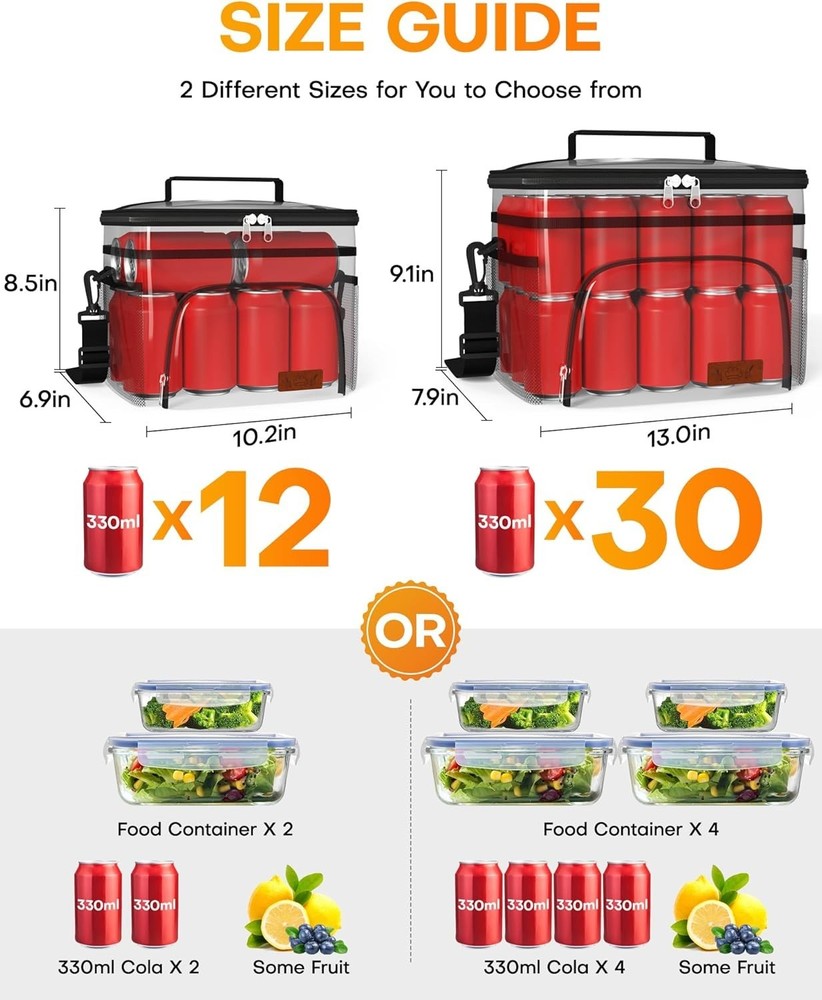 HOTOR Insulated Leak-Proof Lunch Box with 4 Compartments for Men Women