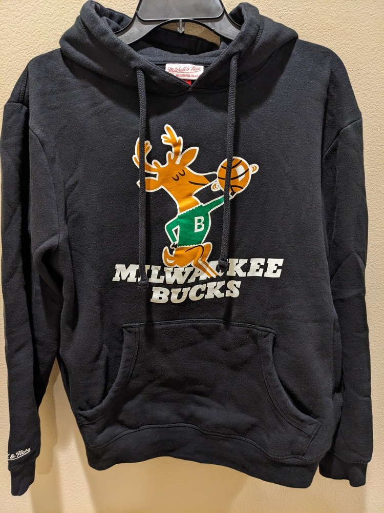 Milwaukee Bucks Mitchell & Ness Hardwood Classic Hoodie Size Medium