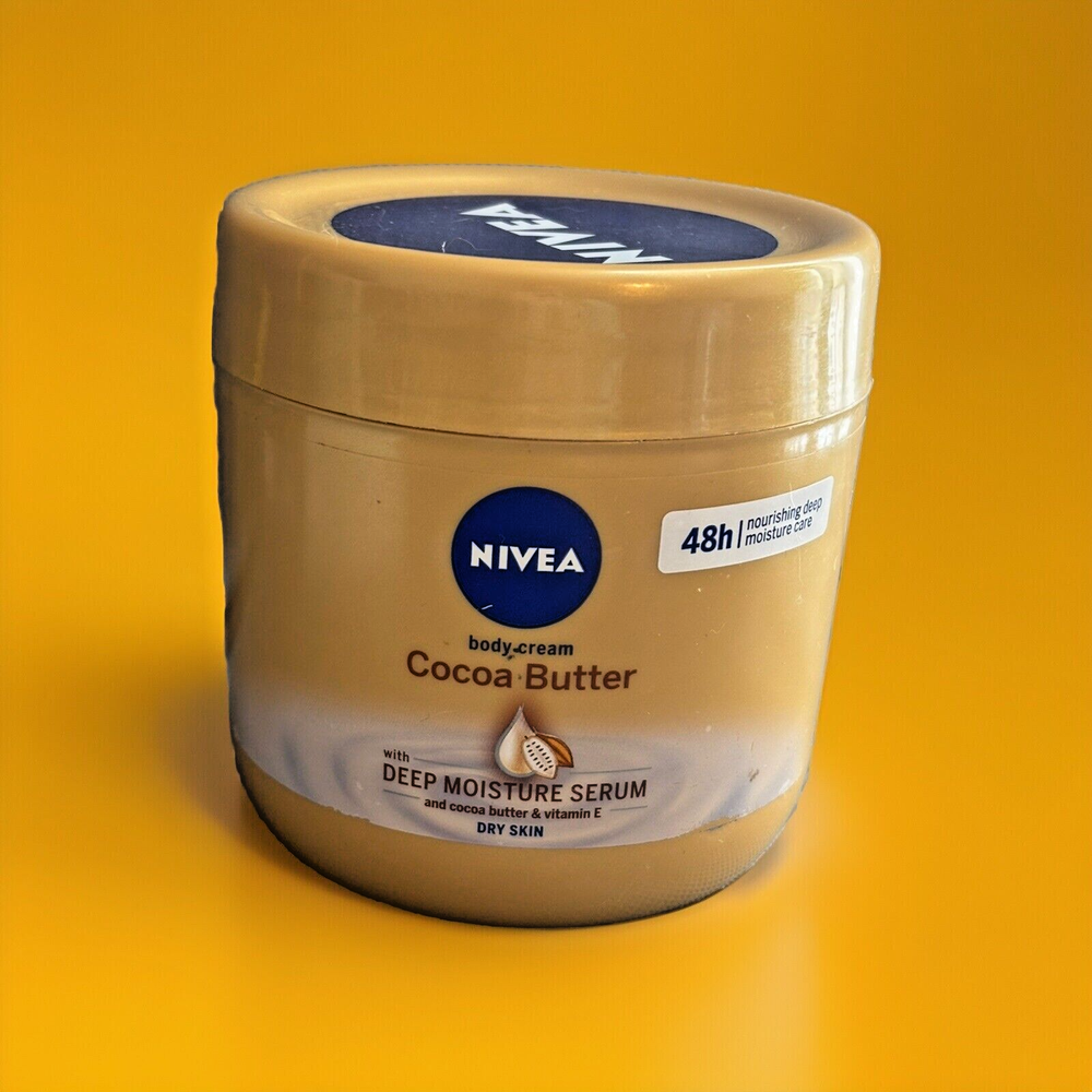 Nivea Cocoa Butter Deep Moisture Body Cream 13.5 oz for Dry Skin Discontinued Sealed