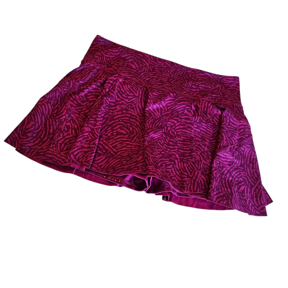 Athleta Ace Pink Printed 13.5 Tennis Skort with Pockets Plus Size 2X Workout Activewear