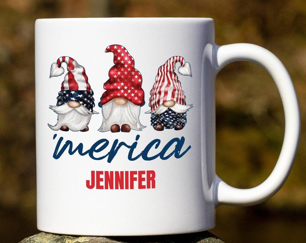 Funny 4th Of July Coffee Mug Personalized Names Coffee Mug Gift Patriotic Mug