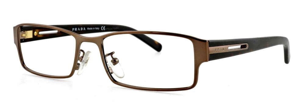 Prada VPR57L 1BI-1O1 52mm Bronze Brown Unisex Eyeglass Frames Made in Italy